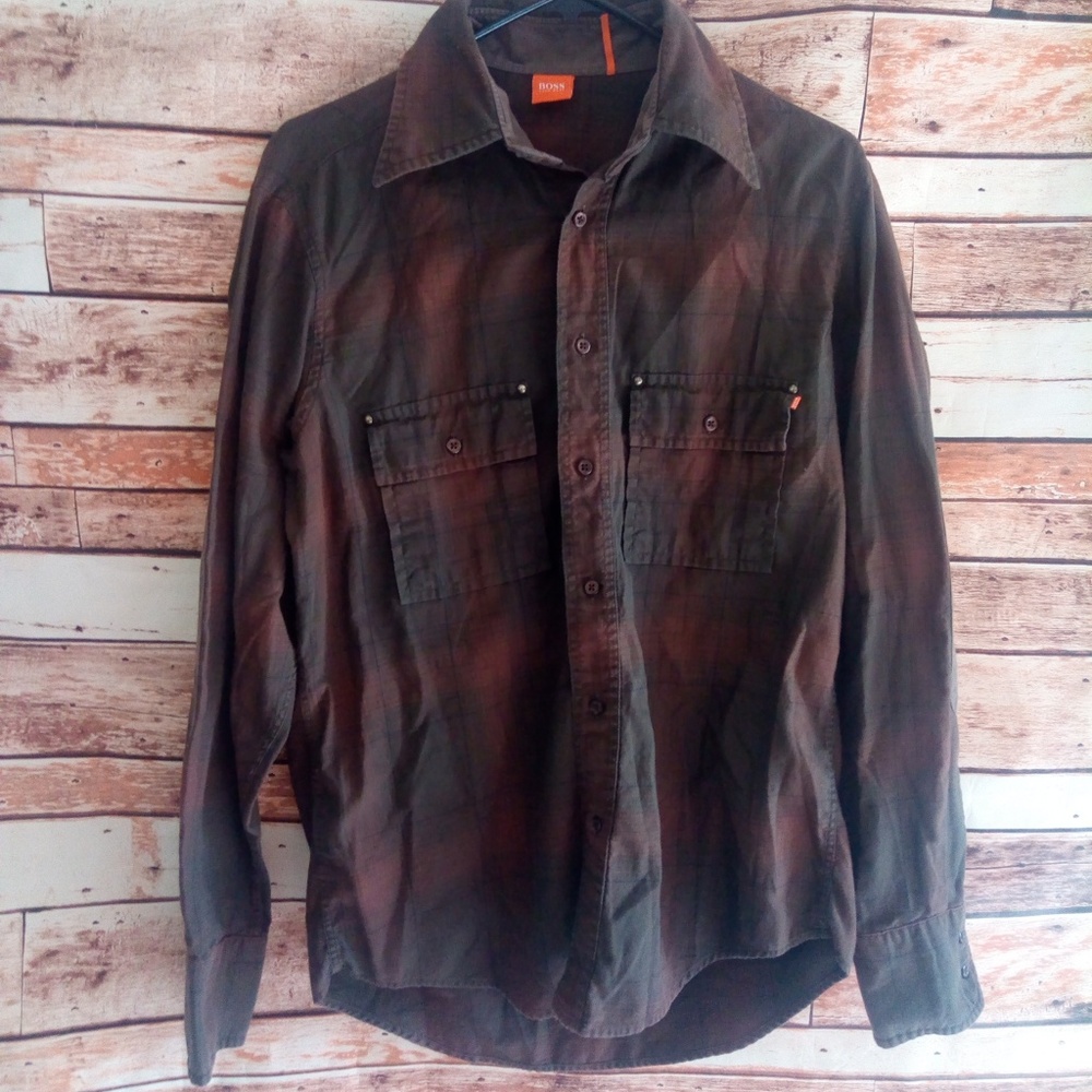 Hugo Boss Plaid Button Down Shirt